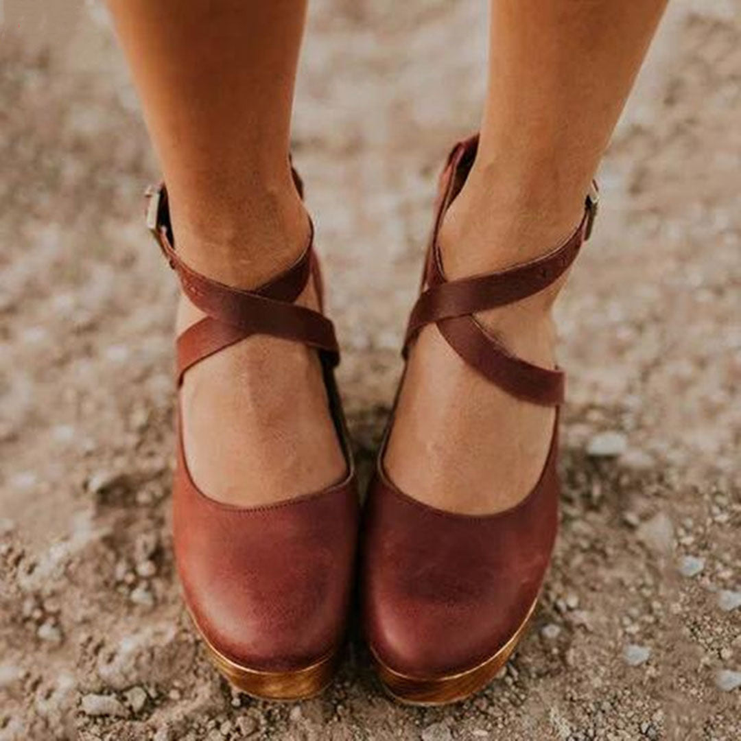 Damen High Heels Wedge Schuhe Elegant