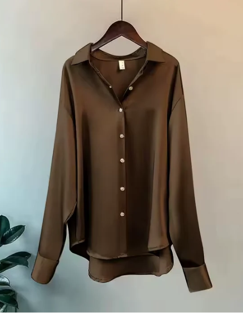 Damen Bluse Klassisch Mit Knöpfen Elegantes Design