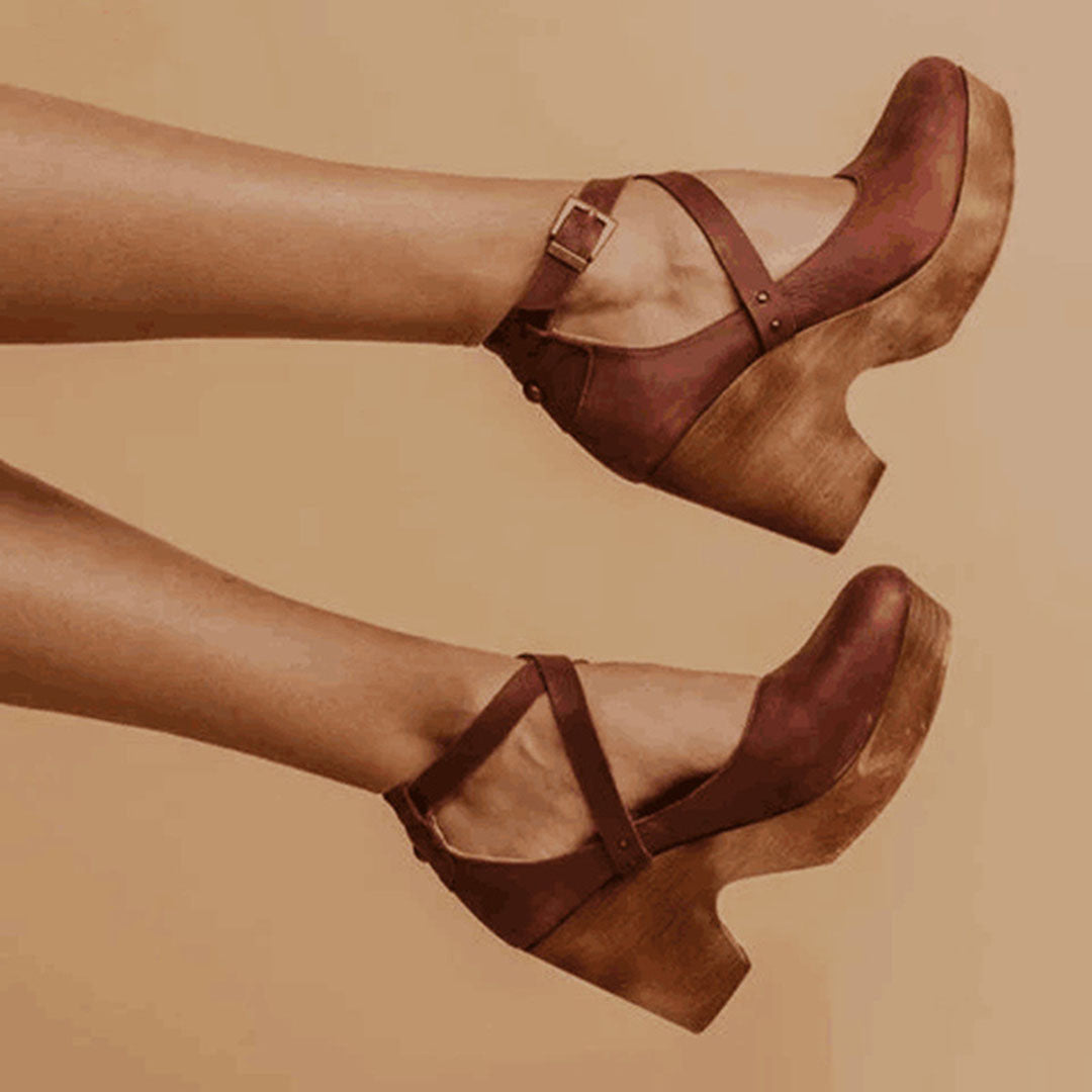Damen High Heels Wedge Schuhe Elegant