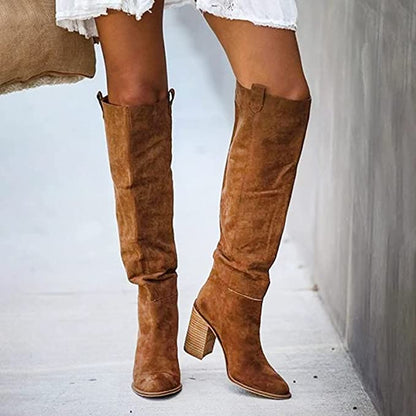 Damen Overknee Stiefel Lässig