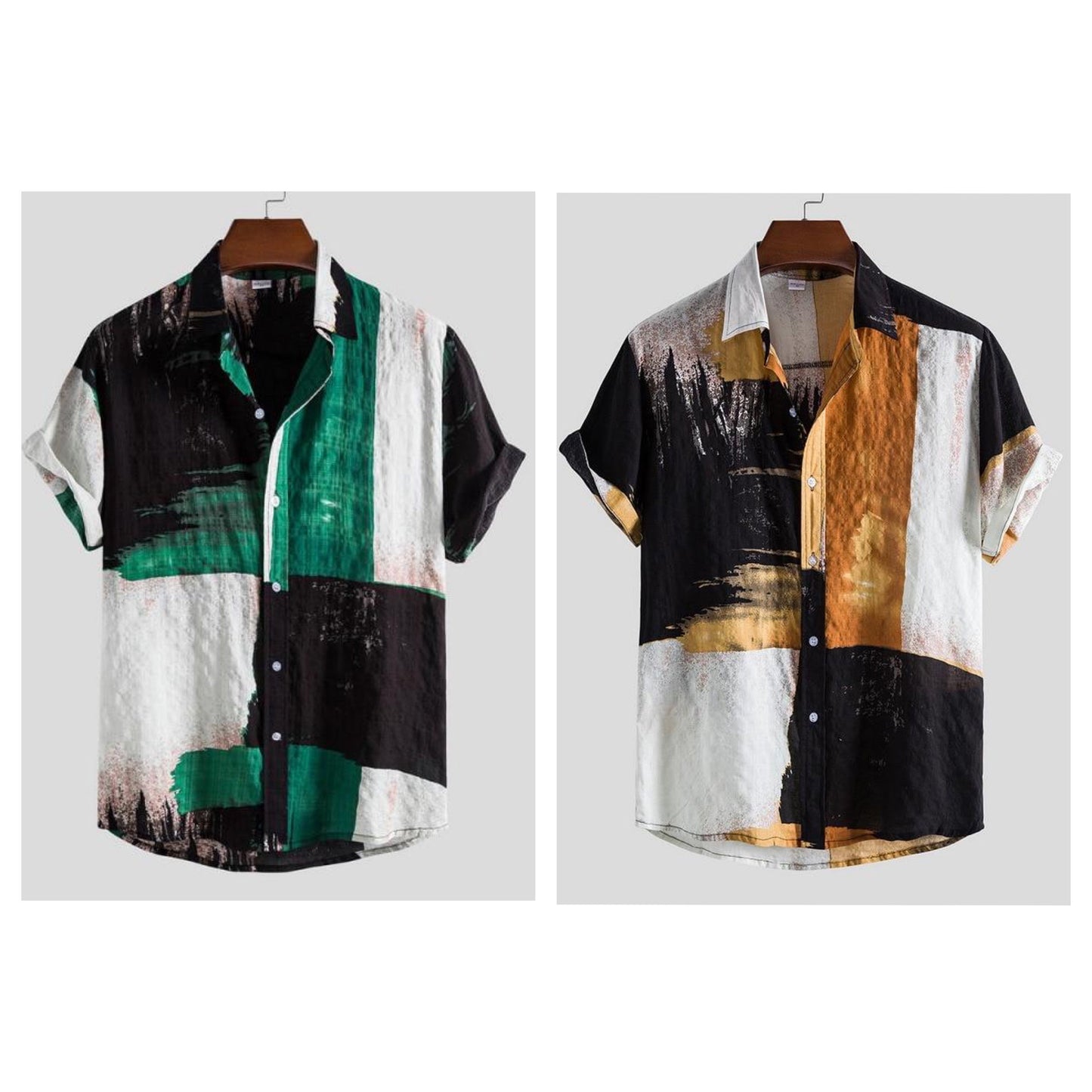 Herrenhemd Retro Stil Elvis Baumwolle