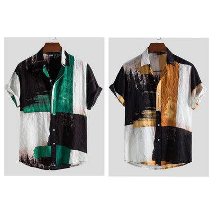 Herrenhemd Retro Stil Elvis Baumwolle