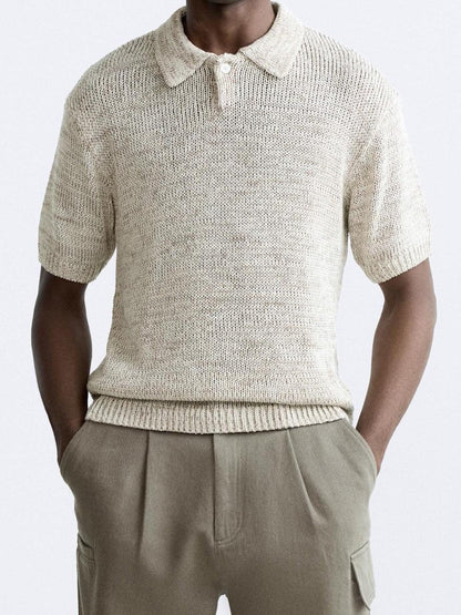Herren Strickpolo Lässiger Fit Relaxed