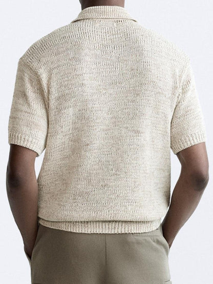 Herren Strickpolo Lässiger Fit Relaxed