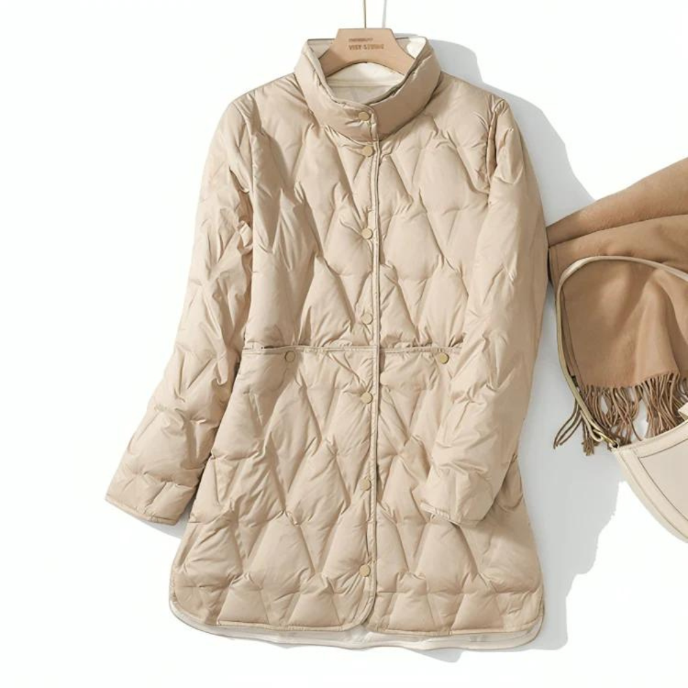 Weiche Daunenjacke Mittellang Leicht