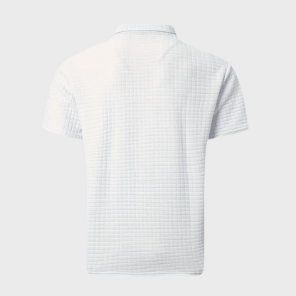 Herren Poloshirt Waffelstrick Kontrastfarbe Modern