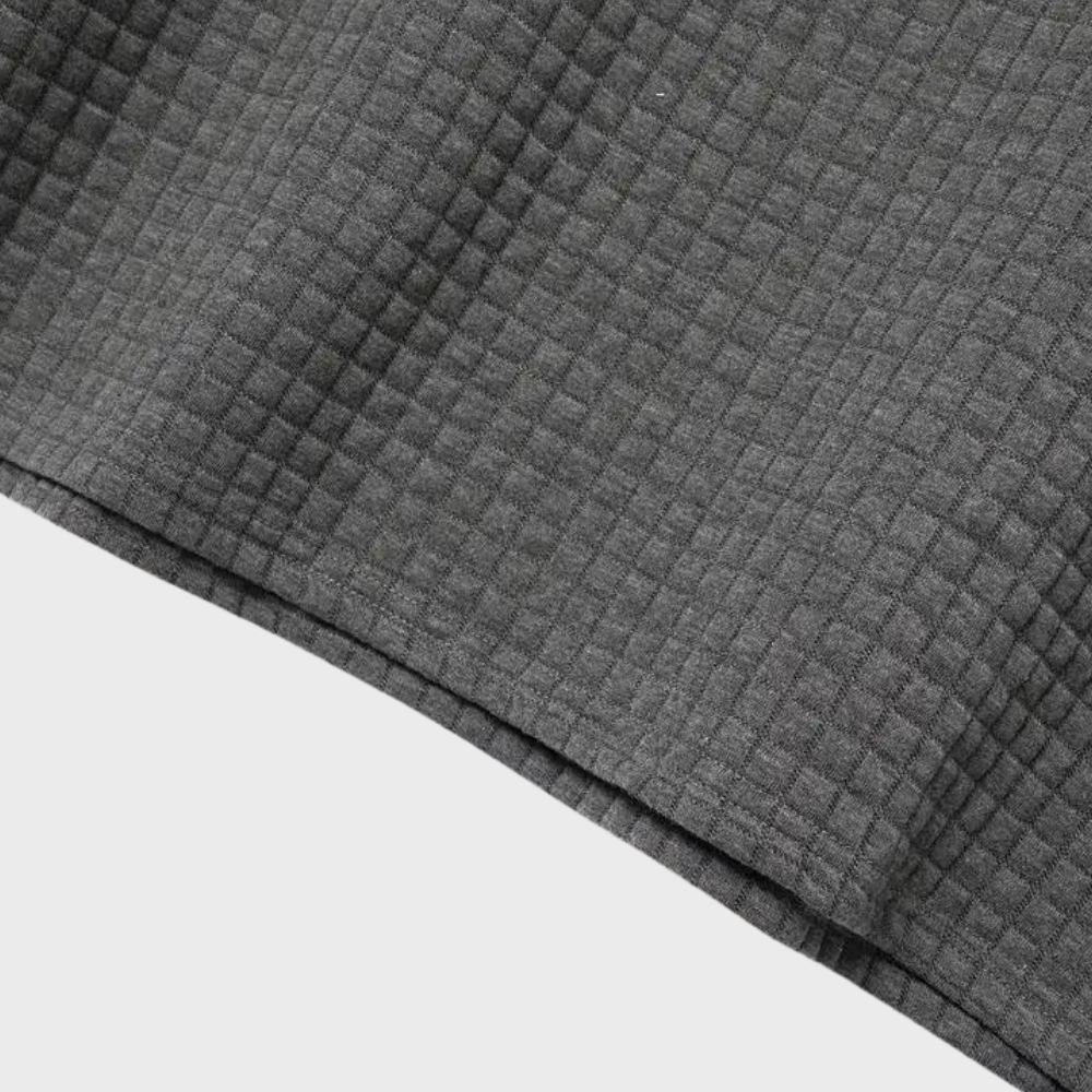 Herren Poloshirt Waffelstrick Kontrastfarbe Modern