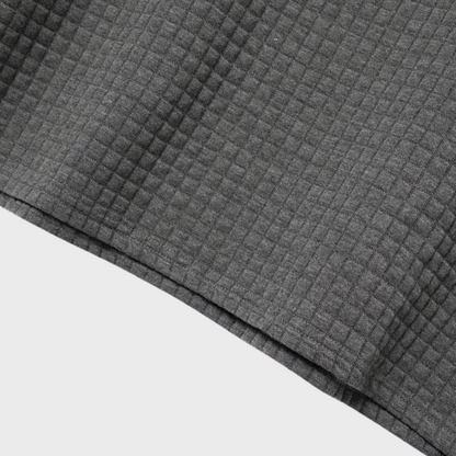 Herren Poloshirt Waffelstrick Kontrastfarbe Modern