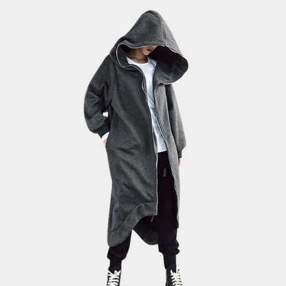 Damen Winterjacke Lang Kapuze Reißverschluss Warm
