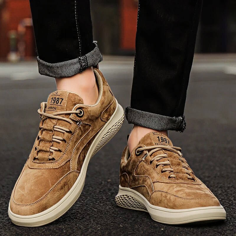 Herren Sneaker Sport Schuhe Wildleder