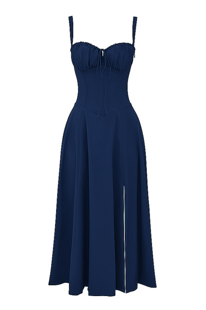 Damen Midikleid Mit Trägern Röcken Elegantes