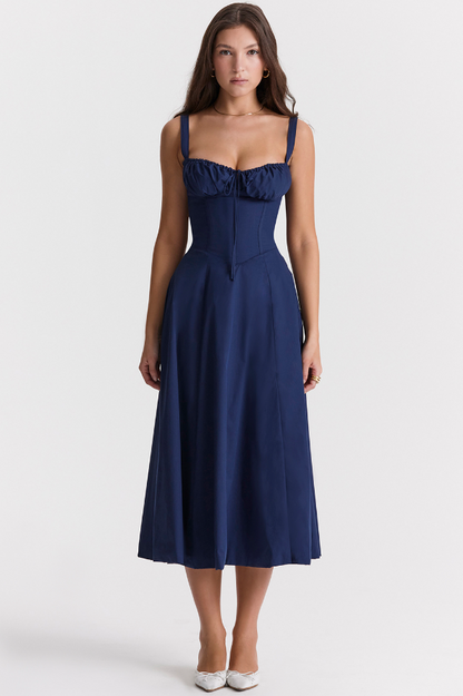 Damen Midikleid Mit Trägern Röcken Elegantes