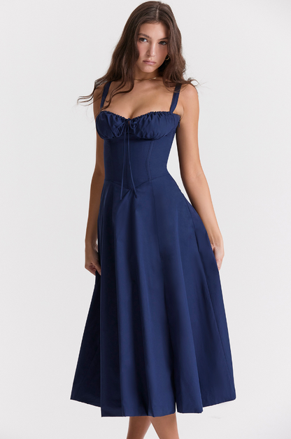 Damen Midikleid Mit Trägern Röcken Elegantes