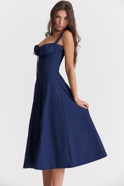 Damen Midikleid Mit Trägern Röcken Elegantes