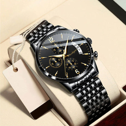 Herren Edelstahl Armbanduhr Elegant