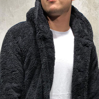 Herren Fleece Kapuzenjacke Warm