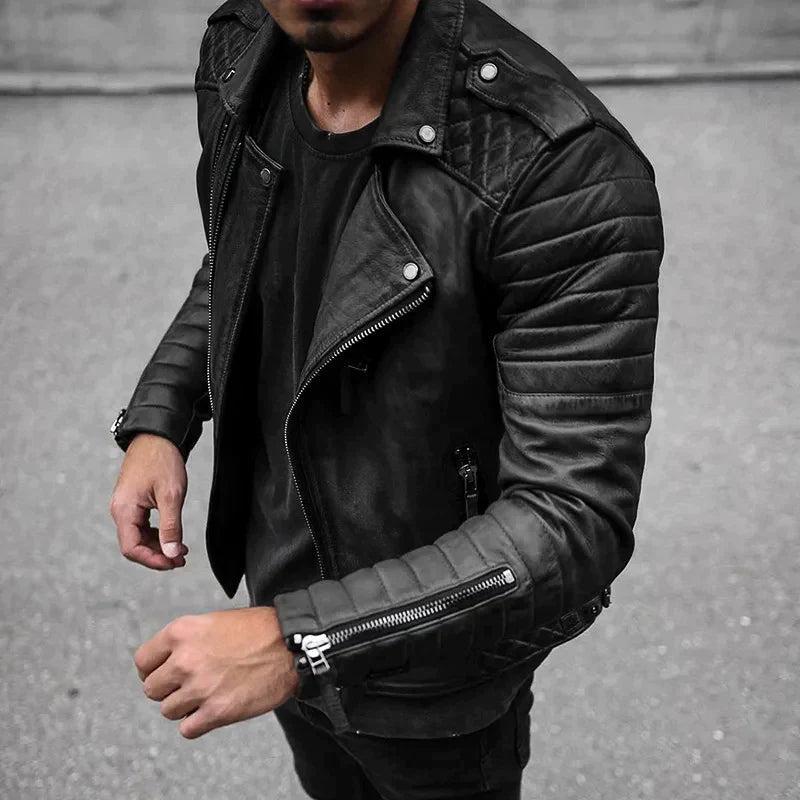 Herren Lederjacke Schwarz Hochwertig - Norvielle