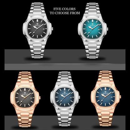 Herren Edelstahl Armbanduhr Slim Elegant