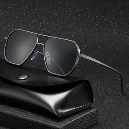 Herren Pilotenbrille Edelstahl Metall Optik Modern