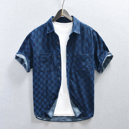 Herren Slim Fit Hemd Knöpfe Modern