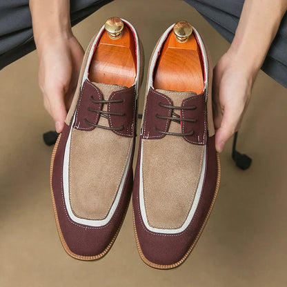 Herren Wildlederschuhe Braun Elegant