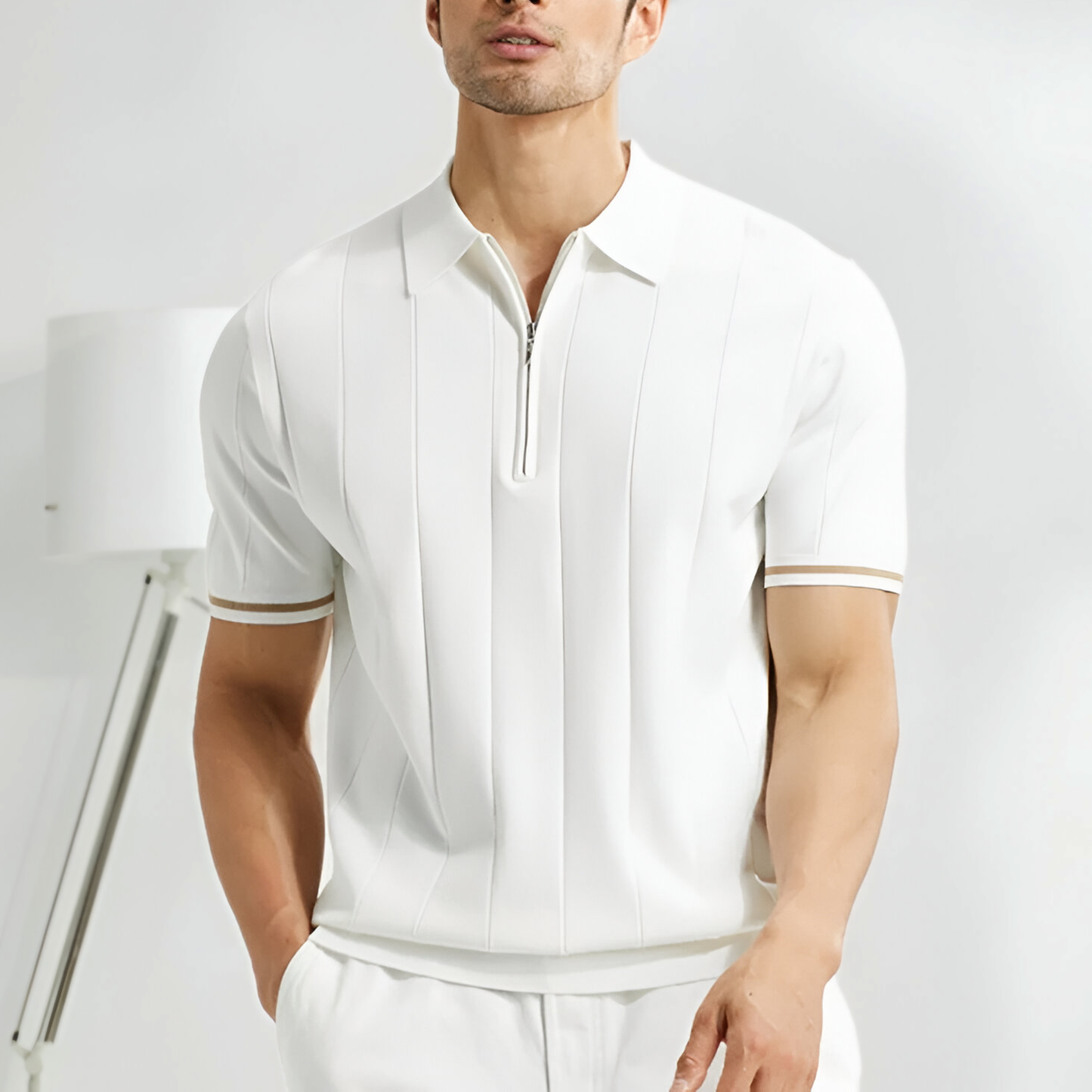 Herren Polo Slim Fit Elegantes Casual-Shirt