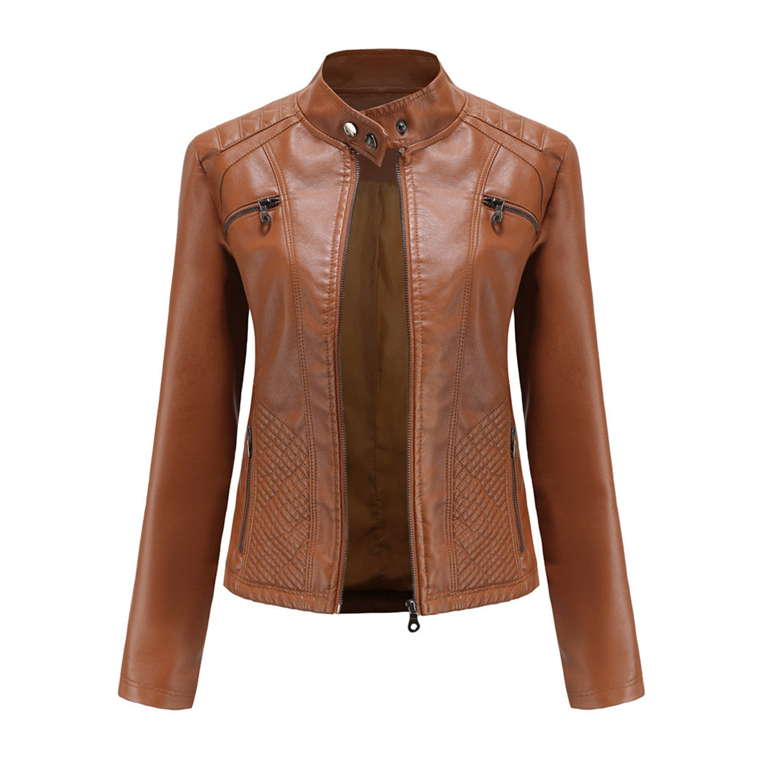 Damen Jacke Modern Steppnähte Schulterpartie