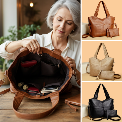 Damenhandtasche Doppelriemen Elegantes Design