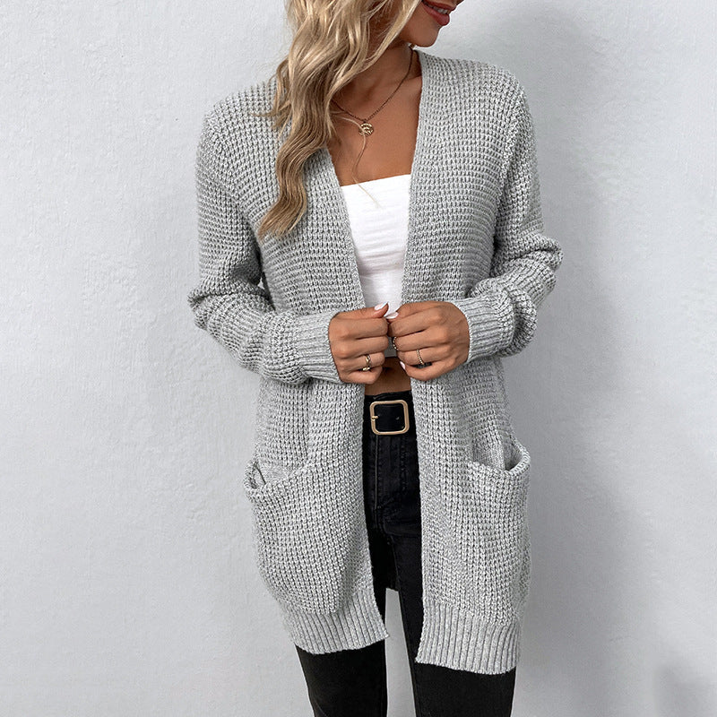 Damen Cardigan Lang Modern Elegantes Design - Norvielle