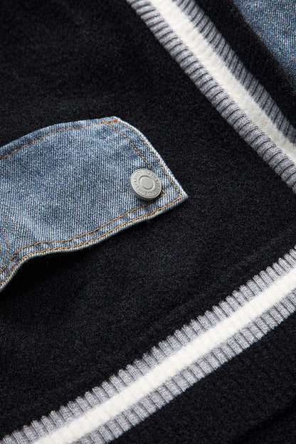 Herren Denim-Hemdjacke Vielseitig Blau