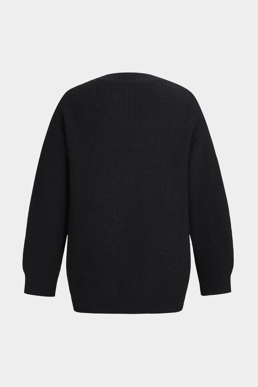Damen Strickcardigan Denim Patches
