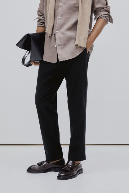Herren Slim-Fit-Hose mit Kordelzug Bequem