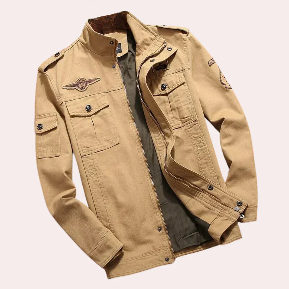 Herren Slim-Fit-Jacke Komfortabel Stilvoll
