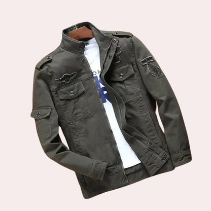 Herren Slim-Fit-Jacke Komfortabel Stilvoll