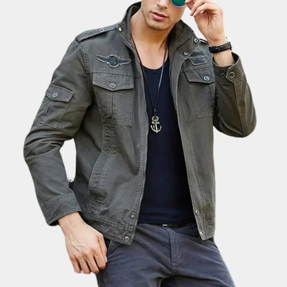 Herren Slim-Fit-Jacke Komfortabel Stilvoll