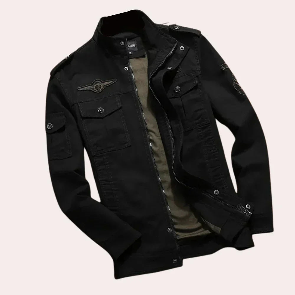 Herren Slim-Fit-Jacke Komfortabel Stilvoll