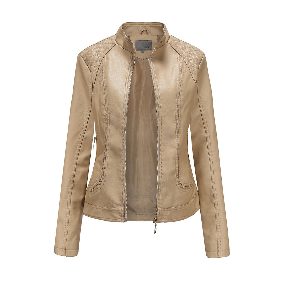 Leder Frauenjacke Stylisch