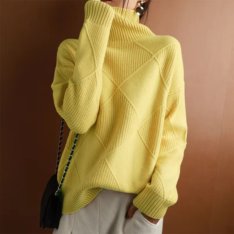 Weicher Damen Rollkragenpullover aus Cashmere Warm