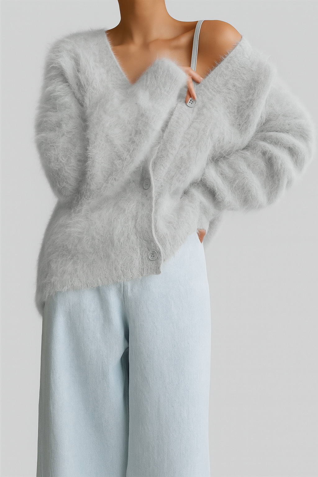 Damen Kaschmir Cardigan Strick Herbst