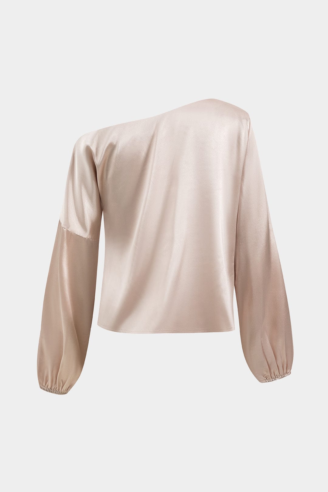 Elegante Damen Bluse Asymmetrisch Satin