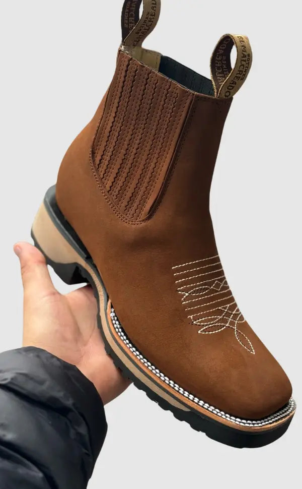 Männer Westernstiefel Vielseitig Leder Braun - Norvielle