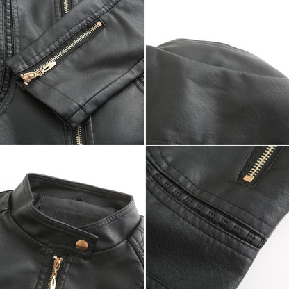 Leder Frauenjacke Stylisch