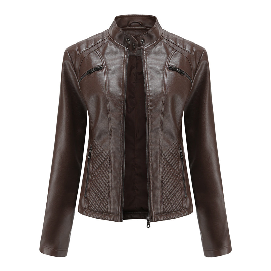 Damen Jacke Modern Steppnähte Schulterpartie