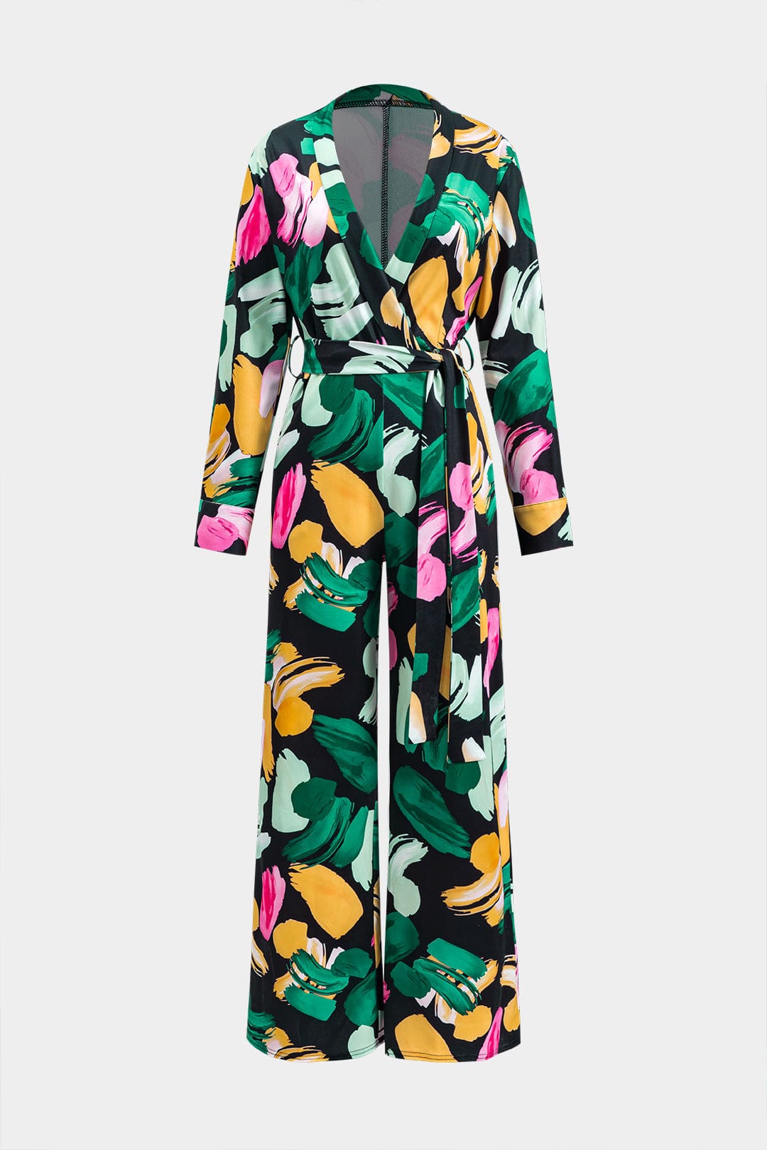 Damen Jumpsuit Lang Abstraktes Muster - Norvielle