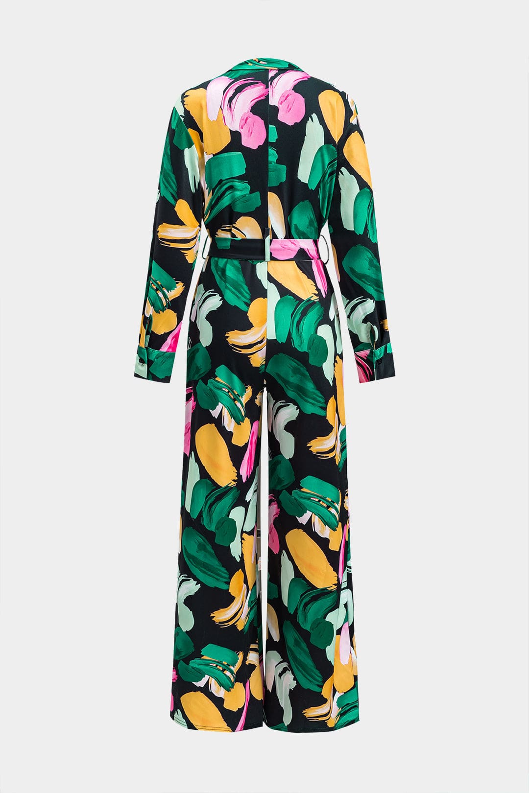 Damen Jumpsuit Lang Abstraktes Muster