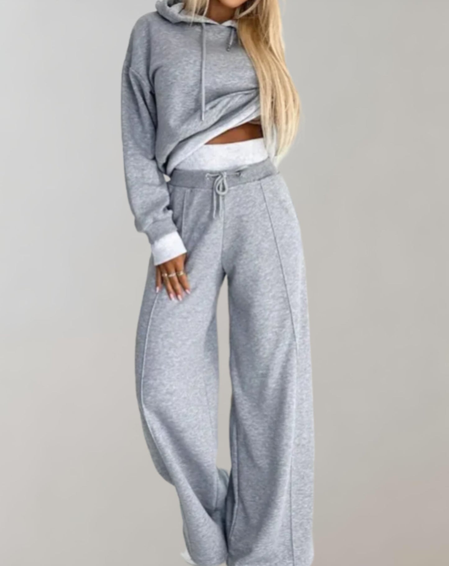 Damen Hoodie Jogginganzug Set Sportlich Bequem