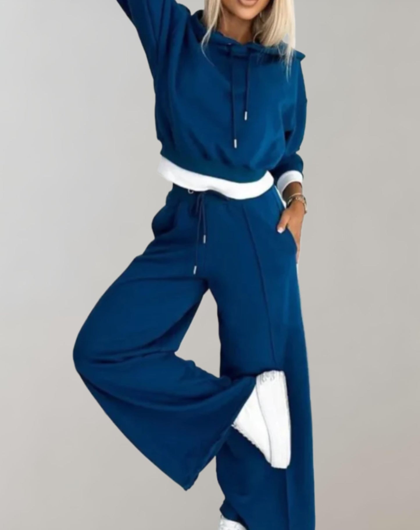 Damen Hoodie Jogginganzug Set Sportlich Bequem