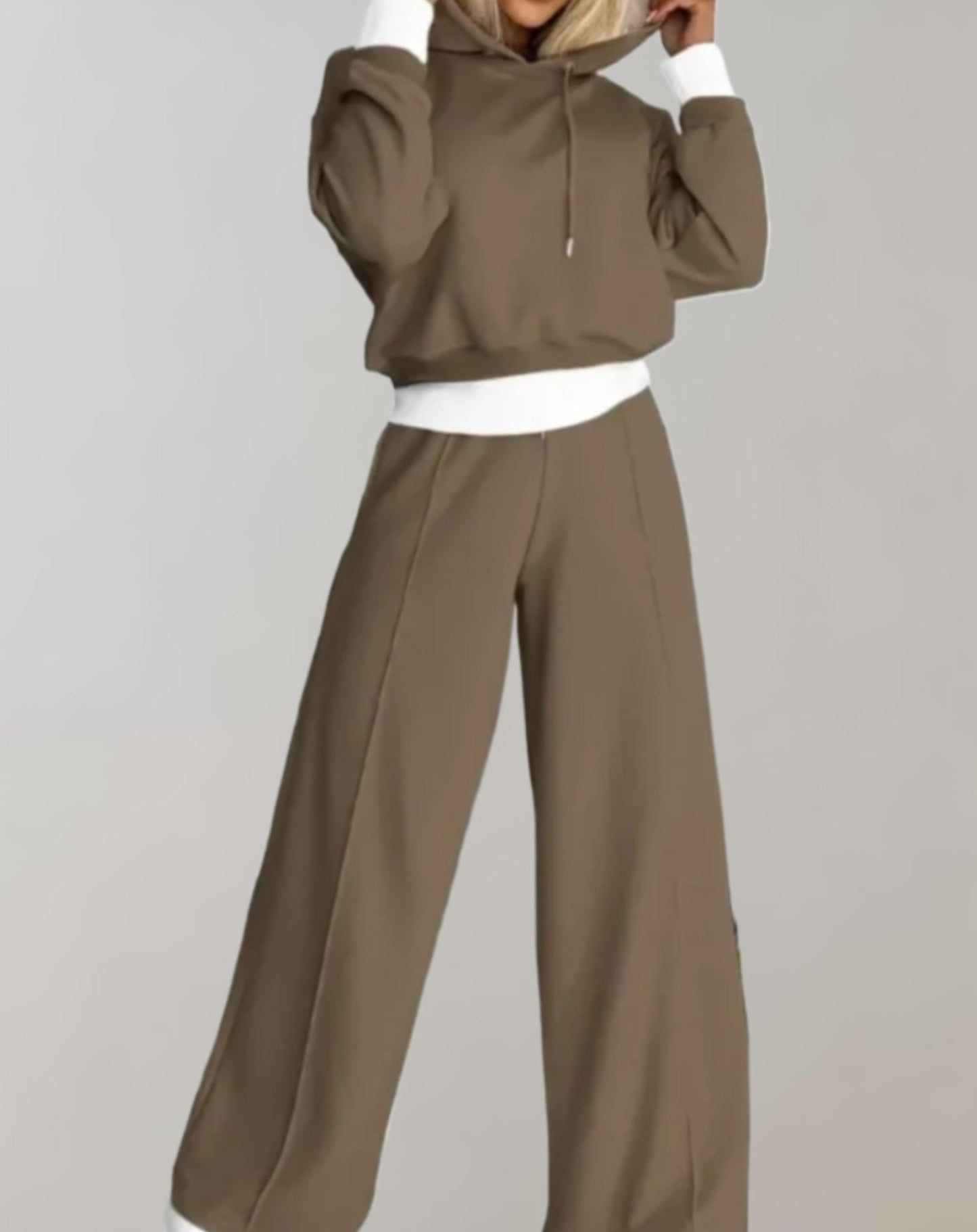 Damen Hoodie Jogginganzug Set Sportlich Bequem