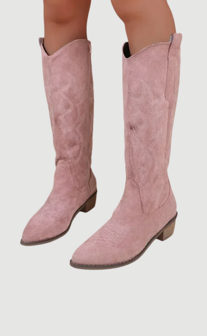 Damen Western Boots Wildleder Chic