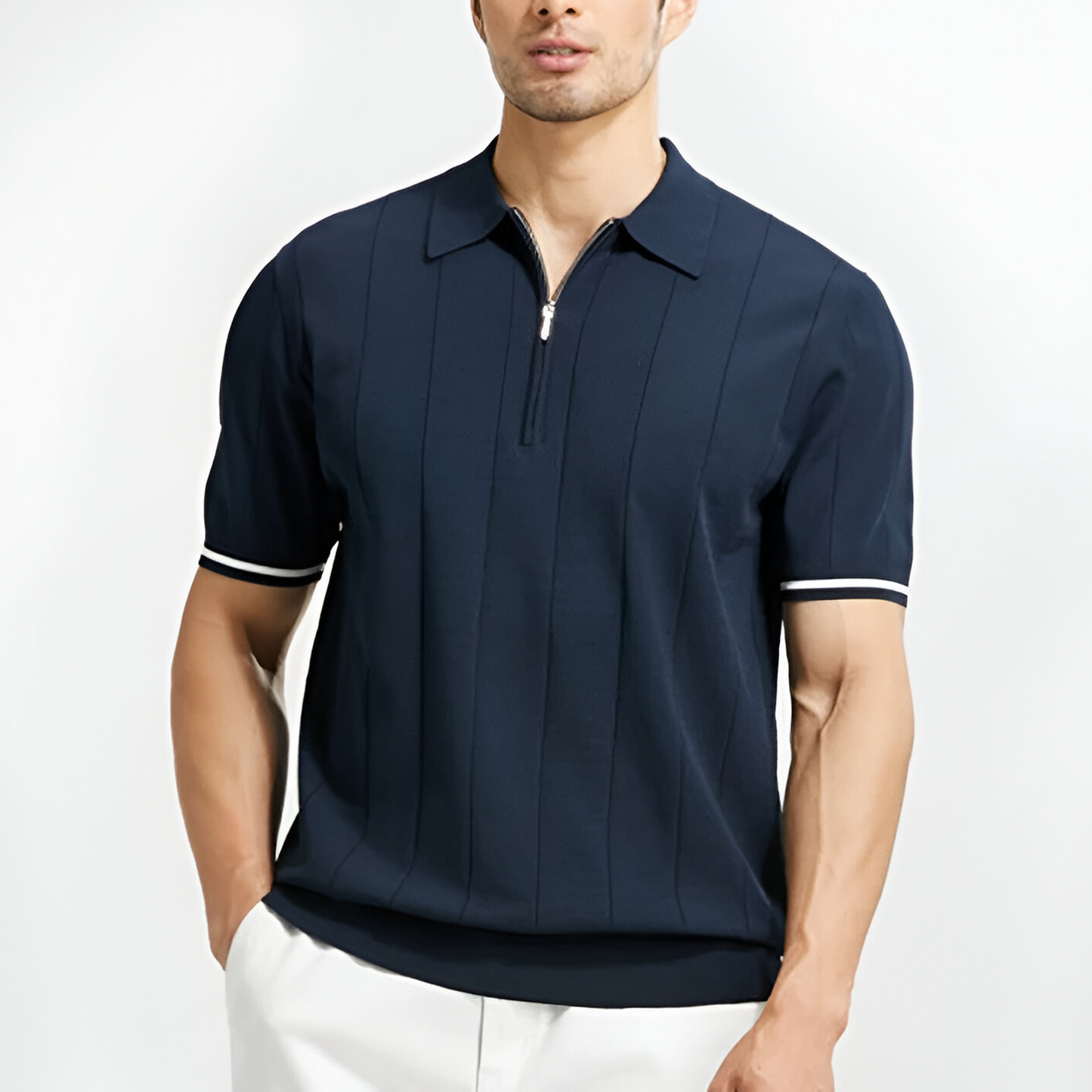 Herren Polo Slim Fit Elegantes Casual-Shirt
